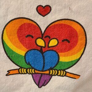 Love wins owl towel